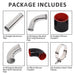 DURAFORCE 12Pcs 3" DIY Universal Polished Turbo Intercooler Pipe Kit Aluminum +Hose+Clamp