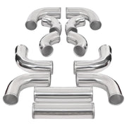 DURAFORCE 12Pcs 3" DIY Universal Polished Turbo Intercooler Pipe Kit Aluminum +Hose+Clamp
