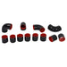 DURAFORCE 12Pcs 3" DIY Universal Polished Turbo Intercooler Pipe Kit Aluminum +Hose+Clamp