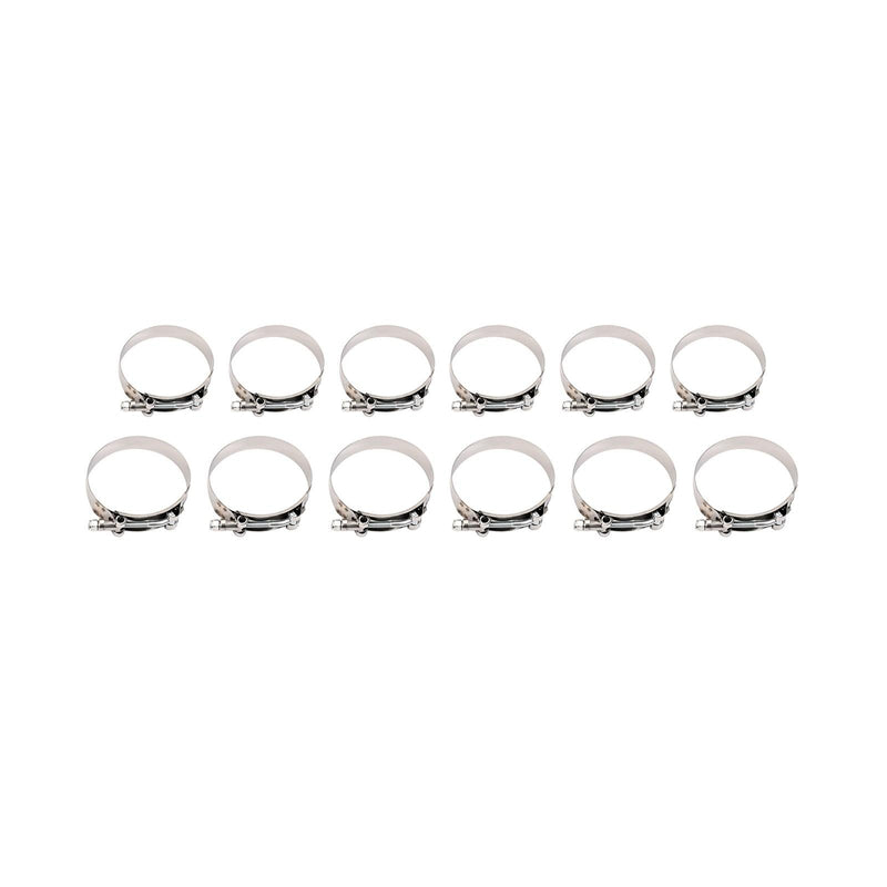 DURAFORCE 12Pcs 3" DIY Universal Polished Turbo Intercooler Pipe Kit Aluminum +Hose+Clamp