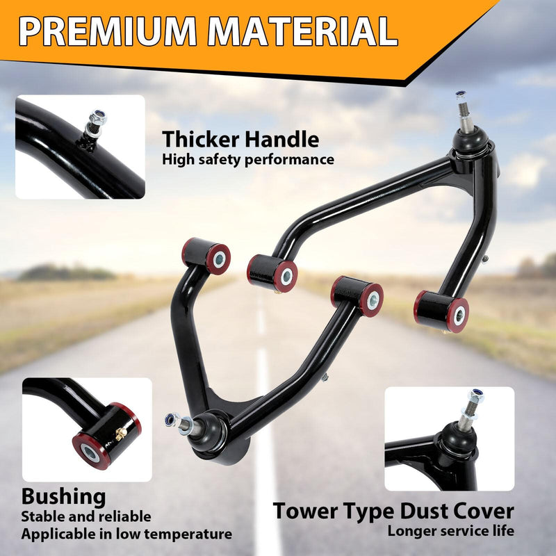 DURAFORCE Front Upper Control Arms For 2-4" Lift For Chevy Silverado GMC Sierra 2014-2018