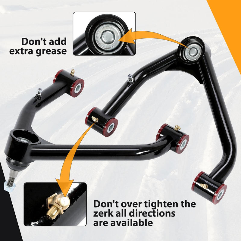 DURAFORCE Front Upper Control Arms For 2-4" Lift For Chevy Silverado GMC Sierra 2014-2018