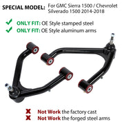 DURAFORCE Front Upper Control Arms For 2-4" Lift For Chevy Silverado GMC Sierra 2014-2018
