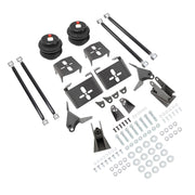 DURAFORCE 2.75" Heavy Duty Triangulated 4 Link Hot Rod Suspension Kit Air Bags &Rear Mount