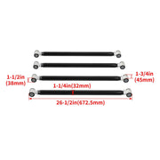 DURAFORCE 2.75" Heavy Duty Triangulated 4 Link Hot Rod Suspension Kit Air Bags &Rear Mount