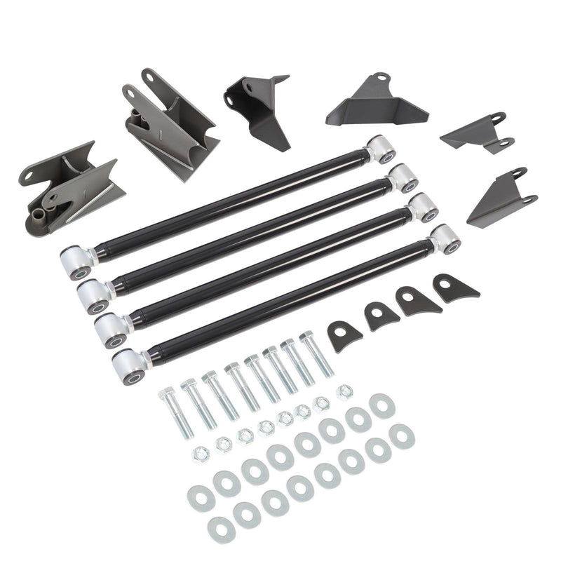 DURAFORCE For 3.25" Axle Rear Weld-On Triangulated 4 Link Suspension Kit+Mount Bracket