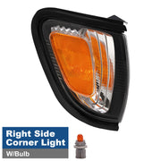DURAFORCE Right Side Marker Corner Signal Light Black Trim For Toyota Tacoma 2001-2004
