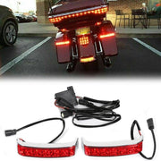 DURAFORCE Saddlebag Saddle Bags Run Brake LED Turn Lights For Harley Ultra Limited 2014-24