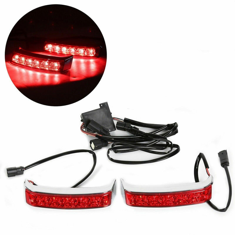 DURAFORCE Saddlebag Saddle Bags Run Brake LED Turn Lights For Harley Ultra Limited 2014-24