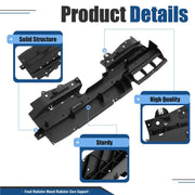 DURAFORCE NEW Black Radiator Support Cover Front Upper For Jeep Cherokee 2014-2018