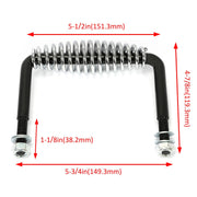 DURAFORCE SPRING HANDLE WITH MOUNTING BRACKET 5" For BBQ GRILL WOOD FURNACE STOVE SMOKER