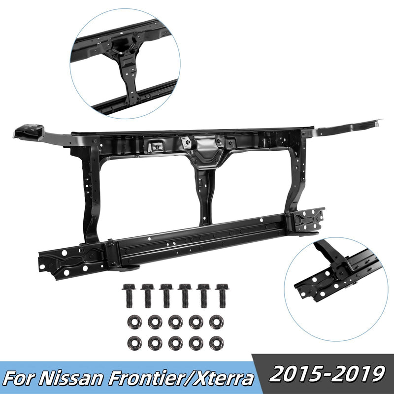 DURAFORCE Black Steel Radiator Support For Nissan Frontier 2015-2019 Xterra 2015 NI1225248