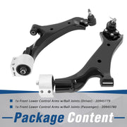 DURAFORCE Front Lower Control Arms for Chevy Equinox GMC Terrain 2.4L/3.0L/3.6L 2010-2017