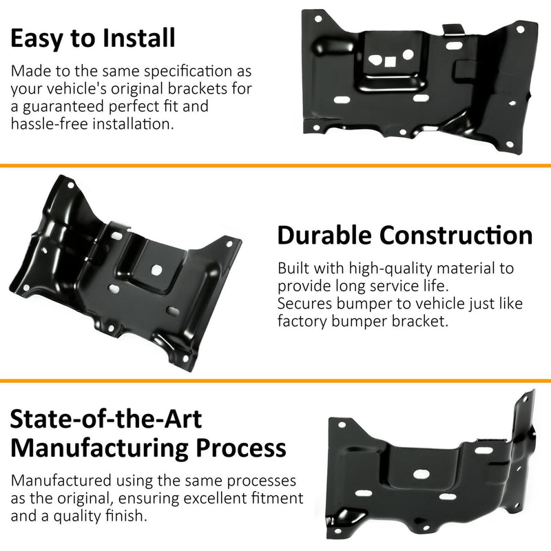 DURAFORCE Front Driver & Passenger Side Bumper Mounting Bracket Fits 2015-2017 Ford F-150