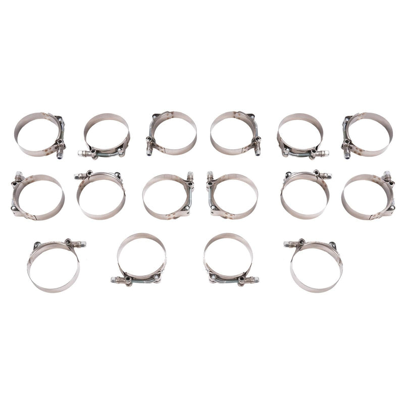 DURAFORCE 8Pc 2.5 inch Universal Aluminum Turbo Intercooler Pipe Kit +Silicone Hose+Clamp