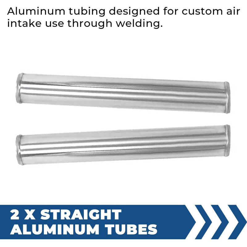 DURAFORCE 8Pc 2.5 inch Universal Aluminum Turbo Intercooler Pipe Kit +Silicone Hose+Clamp