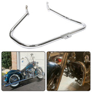 DURAFORCE Engine Guard Crash Bar + 1.25" Highway Foot Pegs For Harley Softail 2000-2017