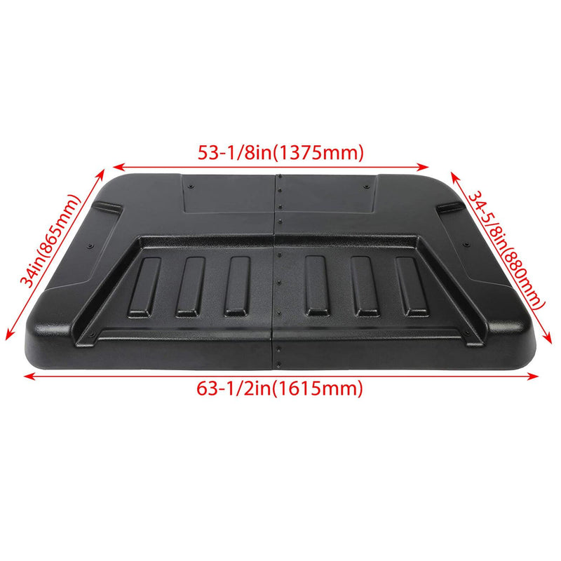 DURAFORCE Hard Top Roof For Polaris Ranger XP 570 500 800 900 Diesel Full Size Black