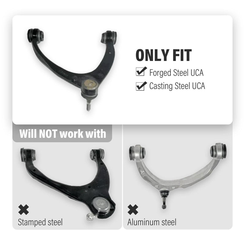 DURAFORCE For 2-4" Lift Front Upper Control Arms For 2007-2018 Silverado Sierra 2WD 4WD