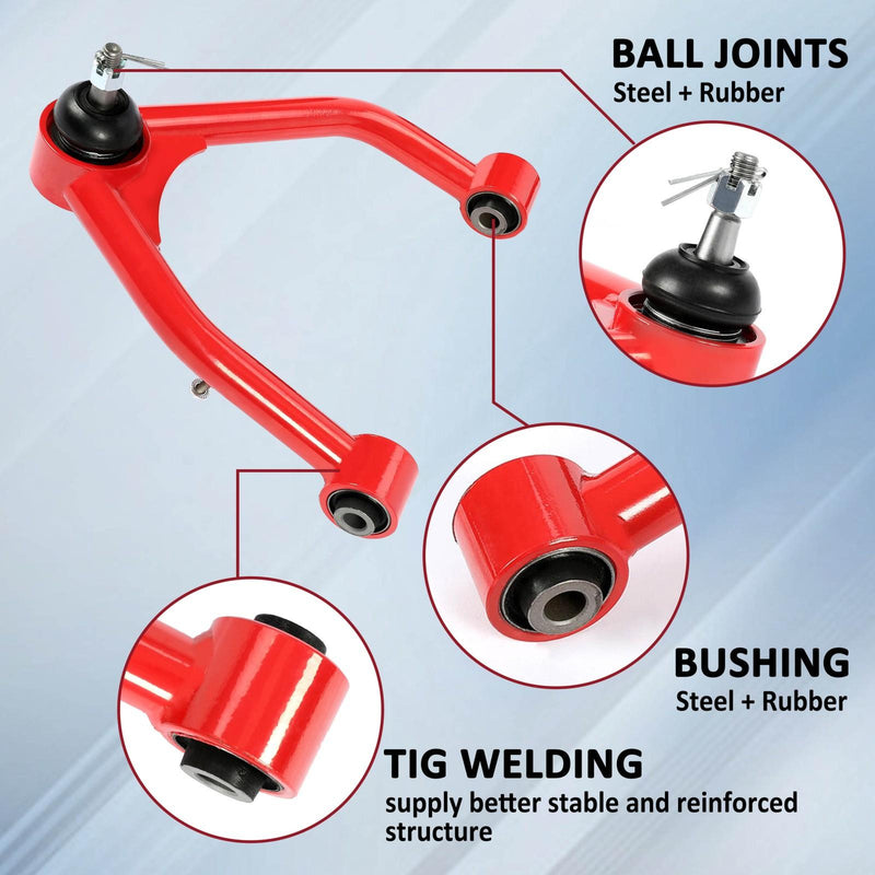 DURAFORCE For 2-4" Lift Front Upper Control Arms For 2007-2018 Silverado Sierra 2WD 4WD