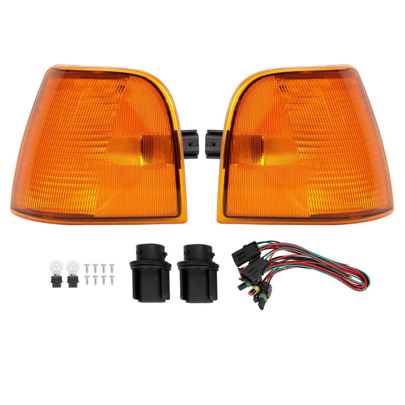 DURAFORCE Turn Signal Corner Lights Driver & Passenger Lamps For Peterbilt 375 385 Trucks