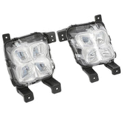 DURAFORCE 4 Eyes LED DRL Running Fog Lights For Kia Sorento 2019 2020 Driver & Passenger