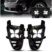 DURAFORCE 4 Eyes LED DRL Running Fog Lights For Kia Sorento 2019 2020 Driver & Passenger