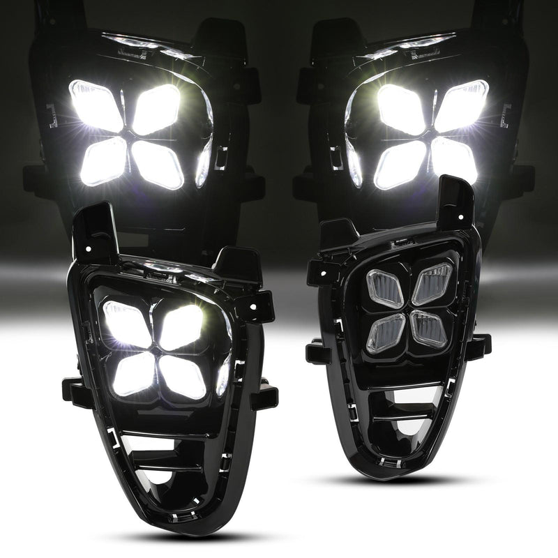 DURAFORCE 4 Eyes LED DRL Running Fog Lights For Kia Sorento 2019 2020 Driver & Passenger