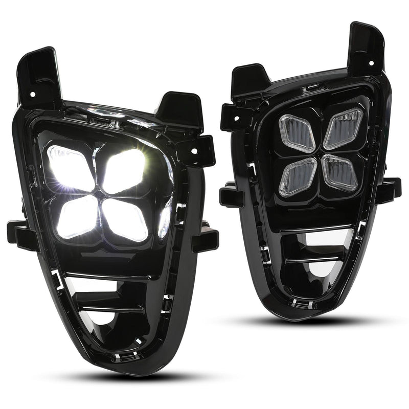 DURAFORCE 4 Eyes LED DRL Running Fog Lights For Kia Sorento 2019 2020 Driver & Passenger
