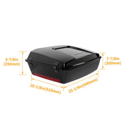 DURAFORCE Chopped Pack Trunk with Backrest For Harley Davidson Touring 1997-2013