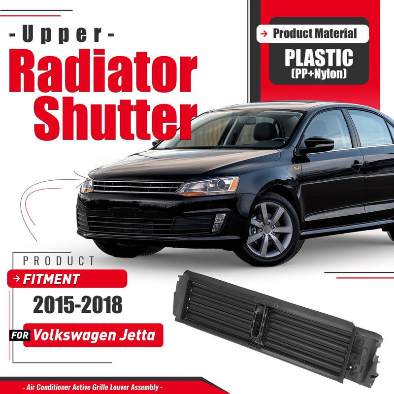 DURAFORCE Front Lower Radiator Grille Shutter Assembly For VW Jetta 2015-2018 2016 2017