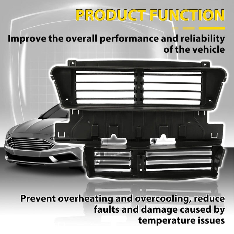 DURAFORCE Radiator Support Shutter Grille Assembly For 2017-2019 Ford Fusion #HS7Z8475A