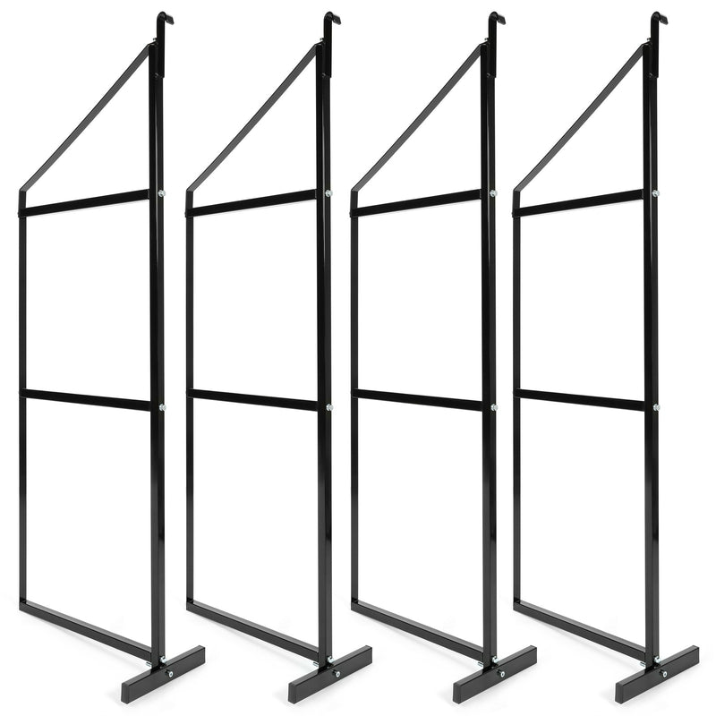 DURAFORCE 4PCS Black Cargo Shipping Container Shelving Shelf Brackets Universal 22"x60"