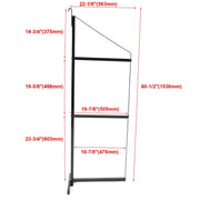 DURAFORCE 4PCS Black Cargo Shipping Container Shelving Shelf Brackets Universal 22"x60"
