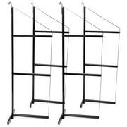 DURAFORCE 4PCS Black Cargo Shipping Container Shelving Shelf Brackets Universal 22"x60"