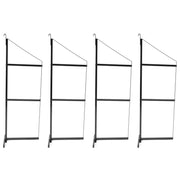 DURAFORCE 4PCS Black Cargo Shipping Container Shelving Shelf Brackets Universal 22"x60"