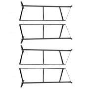 DURAFORCE 4PCS Black Cargo Shipping Container Shelving Shelf Brackets Universal 22"x60"