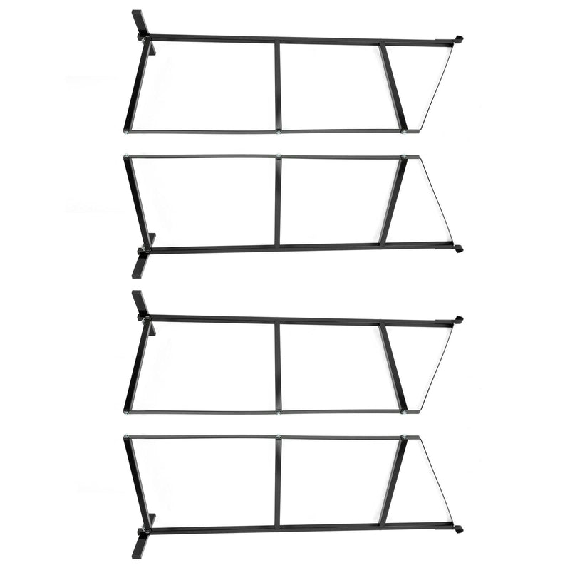 DURAFORCE 4PCS Black Cargo Shipping Container Shelving Shelf Brackets Universal 22"x60"