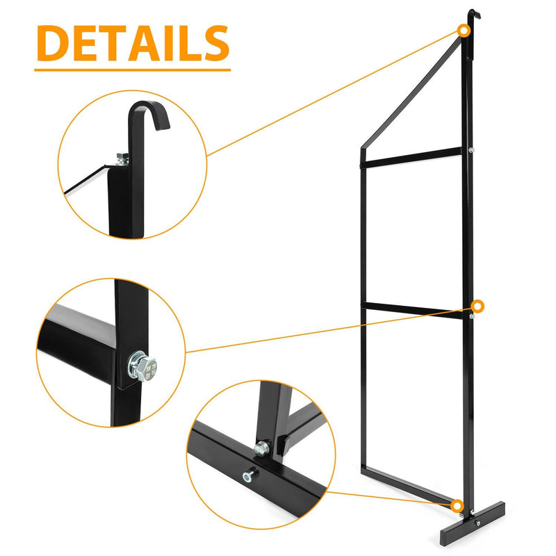 DURAFORCE 4PCS Black Cargo Shipping Container Shelving Shelf Brackets Universal 22"x60"