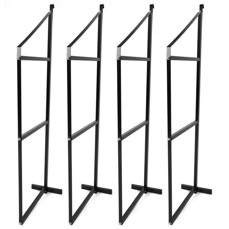 DURAFORCE 4PCS Black Cargo Shipping Container Shelving Shelf Brackets Universal 22"x60"
