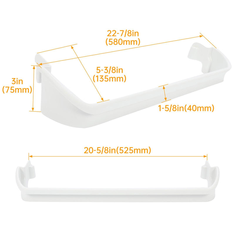 DURAFORCE For 240535101 &1240535201 Frigidaire Refrigerator Door Rack Door Bin Shelf