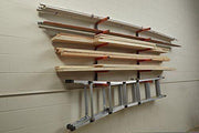 DURAFORCE 6 Shelf Lumber Storage Rack Wall-Mounted Steel Wood Pipes Rack 660LB New