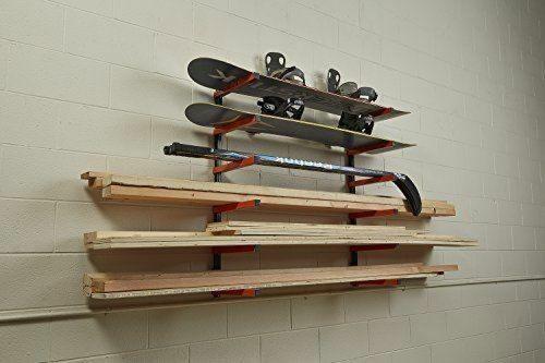 DURAFORCE 6 Shelf Lumber Storage Rack Wall-Mounted Steel Wood Pipes Rack 660LB New