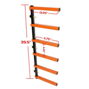 DURAFORCE 6 Shelf Lumber Storage Rack Wall-Mounted Steel Wood Pipes Rack 660LB New