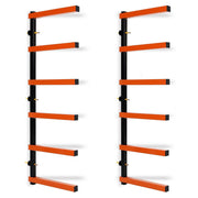 DURAFORCE 6 Shelf Lumber Storage Rack Wall-Mounted Steel Wood Pipes Rack 660LB New