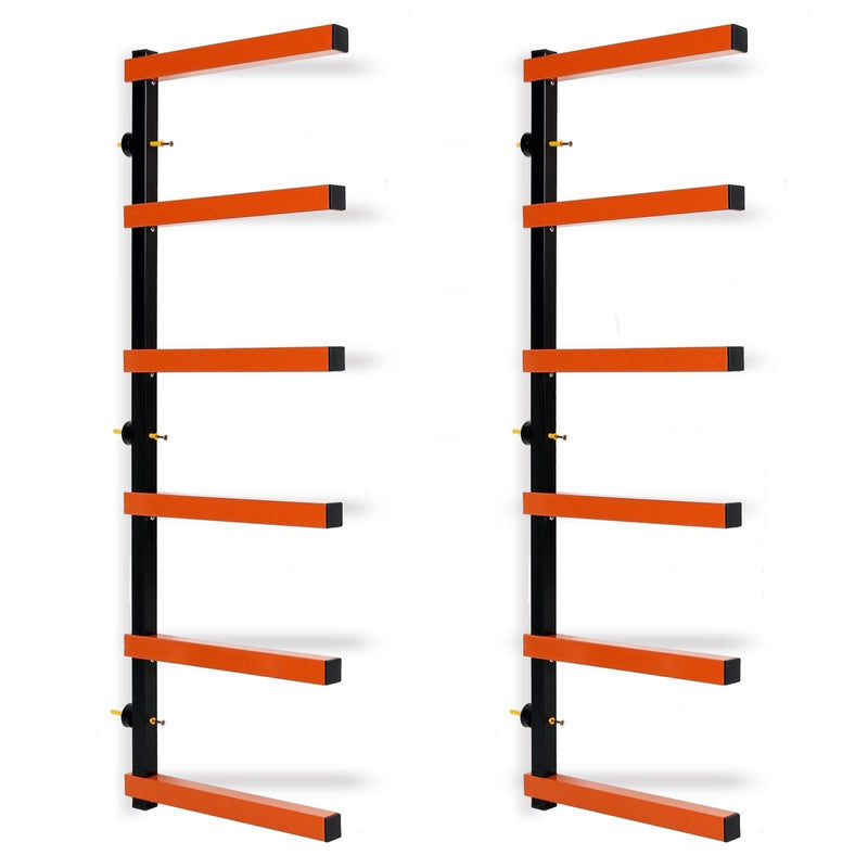 DURAFORCE 6 Shelf Lumber Storage Rack Wall-Mounted Steel Wood Pipes Rack 660LB New