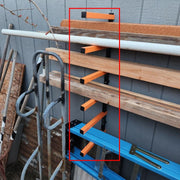 DURAFORCE 6 Shelf Lumber Storage Rack Wall-Mounted Steel Wood Pipes Rack 660LB New