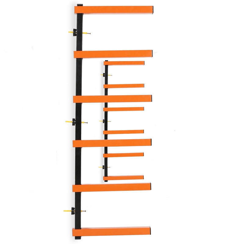 DURAFORCE 6 Shelf Lumber Storage Rack Wall-Mounted Steel Wood Pipes Rack 660LB New