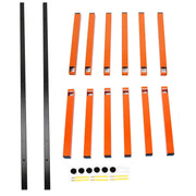 DURAFORCE 6 Shelf Lumber Storage Rack Wall-Mounted Steel Wood Pipes Rack 660LB New