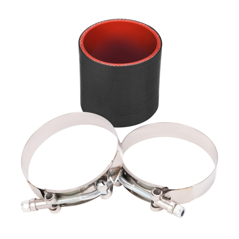 DURAFORCE 3 Ply Rubber Hose/Intake/Intercooler Pipe Straight Coupler + T Clamps 3" ~ 76mm